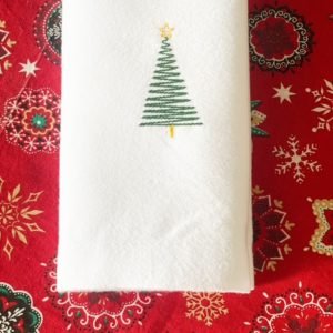servilletas de navidad bordadas