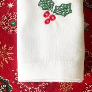 servilletas de navidad bordadas