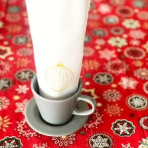 servilletas de navidad bordadas