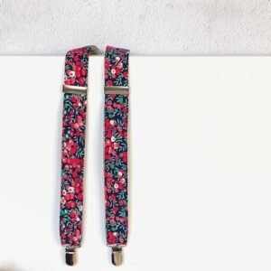 tirantes para niño con flores rojas